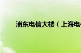 浦东电信大楼（上海电信大楼相关内容简介介绍）