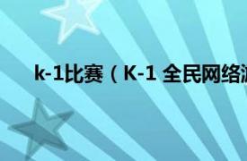 k-1比赛（K-1 全民网络游戏大赛相关内容简介介绍）