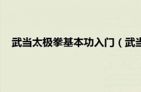 武当太极拳基本功入门（武当秘传太极拳相关内容简介介绍）