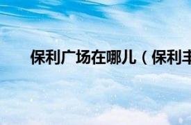 保利广场在哪儿（保利丰兴广场相关内容简介介绍）