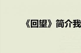 《回望》简介我看到了我走过的路