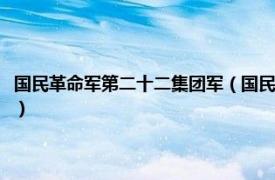 国民革命军第二十二集团军（国民革命军第二十一集团军相关内容简介介绍）