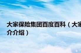 大家保险集团百度百科（大家保险集团有限责任公司相关内容简介介绍）