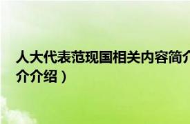 人大代表范现国相关内容简介介绍（人大代表范现国相关内容简介介绍）