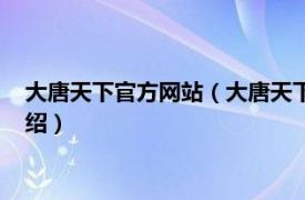 大唐天下官方网站（大唐天下网络科技有限公司相关内容简介介绍）