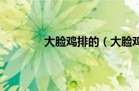 大脸鸡排的（大脸鸡排相关内容简介介绍）