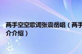 两手空空歌词张震岳唱（两手空空 张震岳演唱的歌曲相关内容简介介绍）