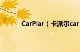 CarPlar（卡派尔carplan相关内容简介介绍）