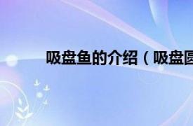 吸盘鱼的介绍（吸盘圆鳍鱼相关内容简介介绍）