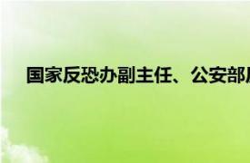 国家反恐办副主任、公安部反恐局副局长吴新相关内容简介