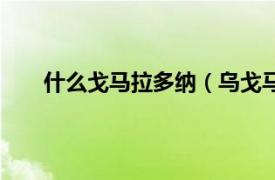 什么戈马拉多纳（乌戈马拉多纳相关内容简介介绍）