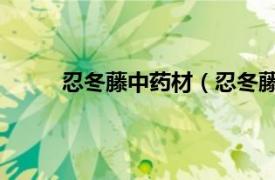 忍冬藤中药材（忍冬藤 中药相关内容简介介绍）