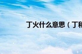 丁火什么意思（丁和木相关内容简介介绍）