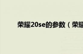 荣耀20se的参数（荣耀20Se相关内容简介介绍）