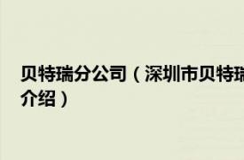 贝特瑞分公司（深圳市贝特瑞供应链管理有限公司相关内容简介介绍）