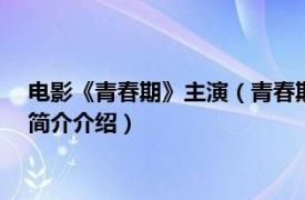 电影《青春期》主演（青春期 2006年唐大年执导电影相关内容简介介绍）