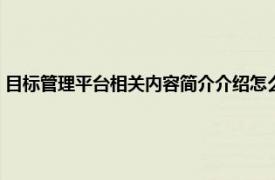 目标管理平台相关内容简介介绍怎么写（目标管理平台相关内容简介介绍）