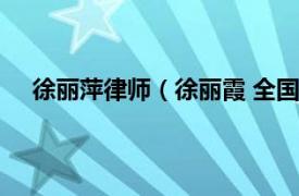 徐丽萍律师（徐丽霞 全国优秀律师相关内容简介介绍）