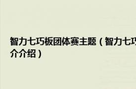 智力七巧板团体赛主题（智力七巧板 全国青少年科技竞赛器材相关内容简介介绍）