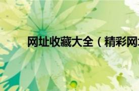 网址收藏大全（精彩网址收藏相关内容简介介绍）