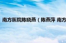 南方医院陈晓燕（陈燕萍 南方医科大学教授相关内容简介介绍）