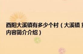 酉阳大溪镇有多少个村（大溪镇 重庆市酉阳土家族苗族自治县下辖镇相关内容简介介绍）