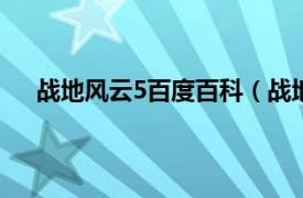 战地风云5百度百科（战地风云OL相关内容简介介绍）