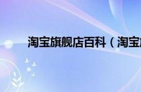 淘宝旗舰店百科（淘宝旗舰店相关内容简介介绍）