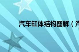 汽车缸体结构图解（汽缸体相关内容简介介绍）