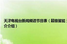 天津电视台新闻频道节目表（超级智能 天津广播电视台新闻频道播出的节目相关内容简介介绍）