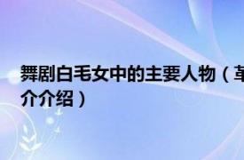 舞剧白毛女中的主要人物（革命现代舞剧《白毛女》相关内容简介介绍）