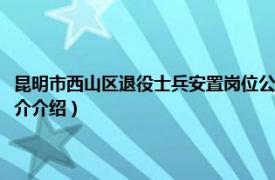 昆明市西山区退役士兵安置岗位公布（昆明市退役士兵安置规定相关内容简介介绍）