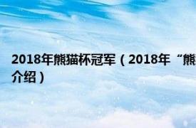 2018年熊猫杯冠军（2018年“熊猫杯”国际青年足球锦标赛相关内容简介介绍）