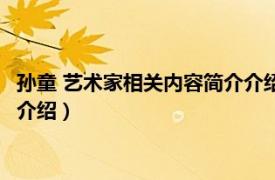 孙童 艺术家相关内容简介介绍英文版（孙童 艺术家相关内容简介介绍）