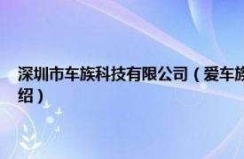 深圳市车族科技有限公司（爱车族网络科技 广州有限公司相关内容简介介绍）