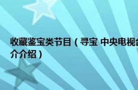 收藏鉴宝类节目（寻宝 中央电视台综合频道艺术品收藏类节目相关内容简介介绍）