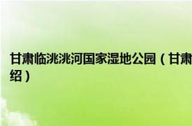 甘肃临洮洮河国家湿地公园（甘肃兰州秦王川国家湿地公园相关内容简介介绍）