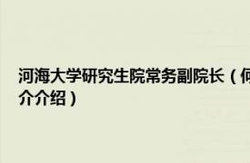 河海大学研究生院常务副院长（何伟军 河海大学研究生院教授相关内容简介介绍）