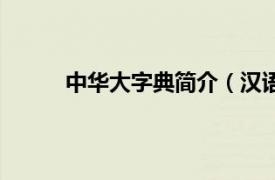 中华大字典简介（汉语字典相关内容简介介绍）