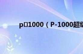 p 1000（P-1000超级坦克相关内容简介介绍）