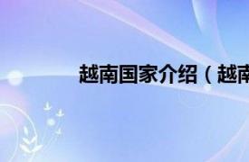 越南国家介绍（越南国相关内容简介介绍）