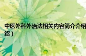 中医外科外治法相关内容简介介绍怎么写（中医外科外治法相关内容简介介绍）