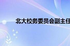 北大校务委员会副主任、图书馆员相关内容简介