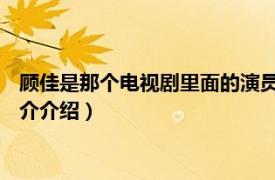 顾佳是那个电视剧里面的演员（顾佳 中国内地女演员相关内容简介介绍）