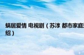 蜗居爱情 电视剧（苏淳 都市家庭爱情剧《蜗居》中的角色相关内容简介介绍）