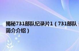 揭秘731部队纪录片1（731部队 美国克里斯D里比执导的纪录片相关内容简介介绍）