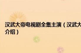 汉武大帝电视剧全集主演（汉武大帝 2005年胡玫执导电视剧相关内容简介介绍）