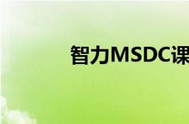 智力MSDC课程相关内容简介