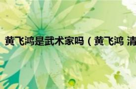 黄飞鸿是武术家吗（黄飞鸿 清末民初武术家相关内容简介介绍）