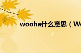 wooha什么意思（Wooha相关内容简介介绍）